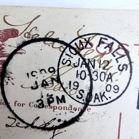 1909 Antique Postcard Bellow The Falls Penitentiary in Distance Sioux Fall SD - Picture 4 of 7